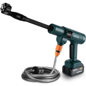 BellissiBo® Hogedrukreiniger - Hogedrukspuit - Waterpistool Elektrisch - Draadloos - 3500W - 6-in-1 - Auto/Tuin - 18V Batterij