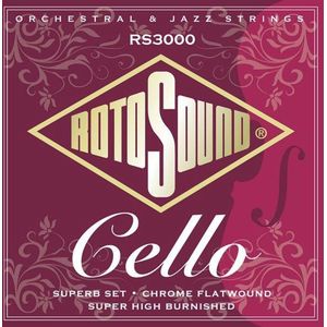 Rotosound Orchestral & Jazz snarenset cello 4/4, chrome flatwound, super high burnished