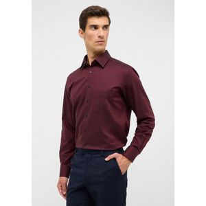 Eterna overhemd bordeaux geprint normale fit katoen
