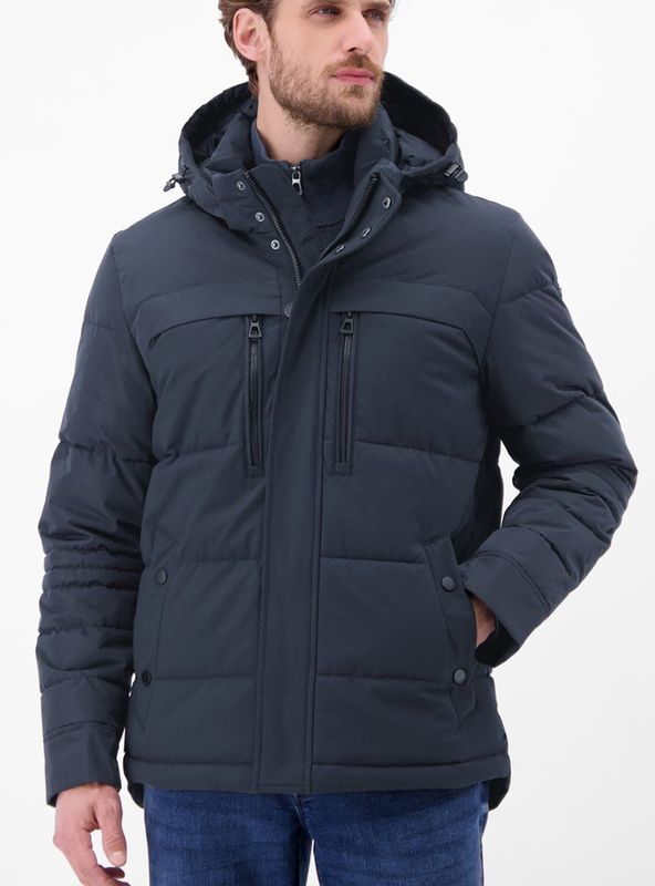 Lerros - Gewatteerde Jas - Blue night - Met Capuchon - 4 Zakken