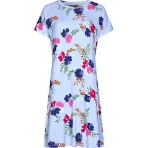 Nachthemd bloemenpatroon Pastunette - Blauw - Maat - 44