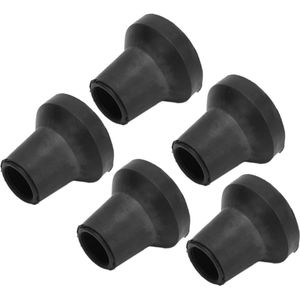 Riet & Kruk Tips - 5 Stuks Anti Slip Rubberen Kruk Tips - Veilig en Stabiel - 14mm - Zwart