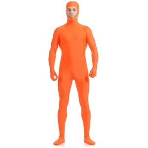 ATHX Heren en vrouwen Spandex Open Gezicht Bodysuit Kostuum Volwassen Stretchy Halloween Cosplay Body Pak Outfits