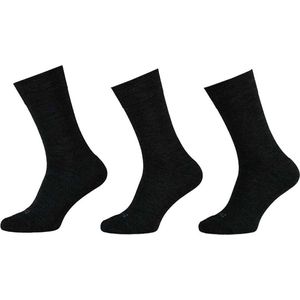 6-Pack Wollen Herensokken Met Badstof Voetbed 120103000 Apollo - Antraciet - 43-46