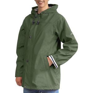 Dames Waterdichte Waxed Jas met Gestreepte Voering - Grote Maten Beschikbaar van XS tot 4XL