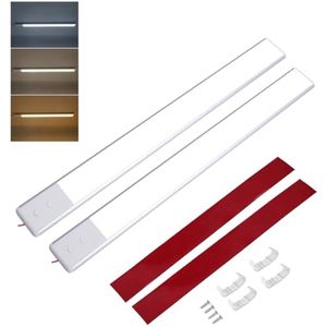 Dimbare 12 Volt LED Lampen voor Camper en Auto met 3 Kleuren en Memory Switch - Set van 2