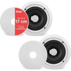 Pyle - Plafond/wandluidspreker - 16,5 cm - 2-weg luidsprekersysteem - Draaibare titanium tweeter