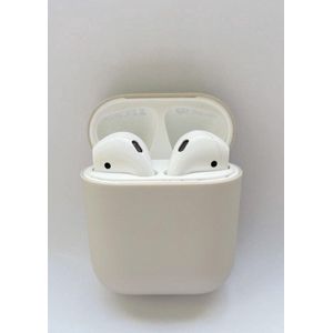 AirPods hoesje van By Qubix - AirPod 1/2 hoesje Liquid series - Siliconen - grijsgroen - Schokbestendig