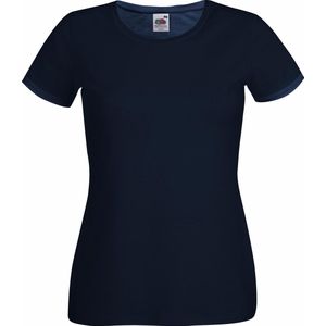 Fruit Of The Loom Dames / Vrouwen Dames -Fit T-shirt met korte mouwen en ronde hals. (Donker Marine)