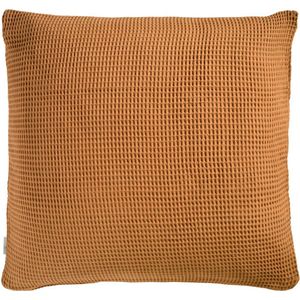 Heckett & Lane Wafel Kussensloop Katoen - cognac brown 50x50cm