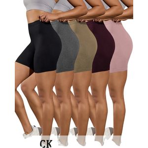 Livano Biker Short Dames - Korte Legging - Lange Onderbroek - Bikershort - Met Pijpjes - 5 Pcs - Gemengd - Maat XL