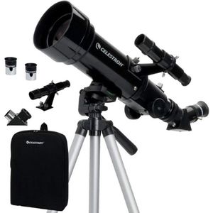 Luxe Sterrenkijker – Telescoop – Voor Kinderen & Volwassenen – Astronomie – Nachtkijker – 3x Barlow Lens – Extra Oculair – 70MM Scope – Zwart