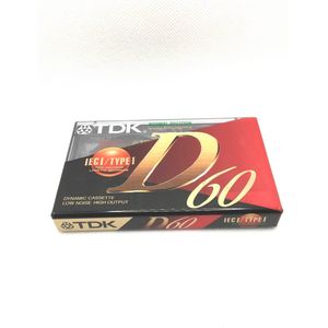TDK D 60 position normal Cassettebandje - Uiterst geschikt voor alle opnamedoeleinden / Sealed Blanco Cassettebandje / Cassettedeck / Walkman.
