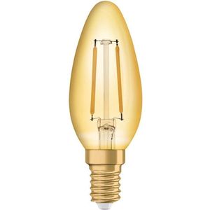 Osram Vintage 1906 LED E14 B35 1.4W 825 Goud | Extra Warm Wit - Vervangt 12W