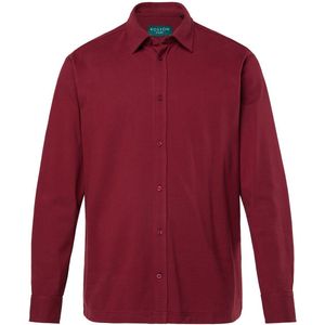 Boston Park - Heren - Boston Park piqué overhemd lange mouwen kentkraag tot 8XL - Aubergine - Maat 3XL