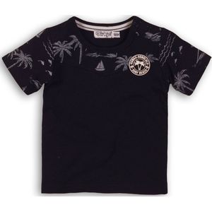Dirkje - Jongens - Donkerblauw t-shirt palmbomen - Maat 56