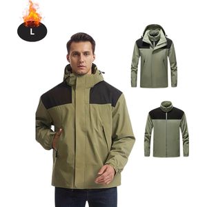 Bovista Skipak - SkiBroek - Skijas - Ski Suit - Wintersport - Heren - Winter - Warm Fleece - Legergroen - Maat L
