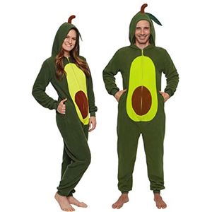 Slanke onesie met ananas en avocado voor volwassenen - Voedsel kostuum voor Halloween