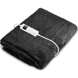 Elektrische deken - Warmtedeken - Knuffeldeken - Bovendeken - Zwart - 180x130cm - Relatiegeschenk