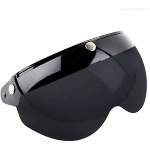 Zeynomax - Reto helm vizier voor half gezicht motorhelm - Winddicht en zonneschild - Motorfiets accessoire met 3 snaps