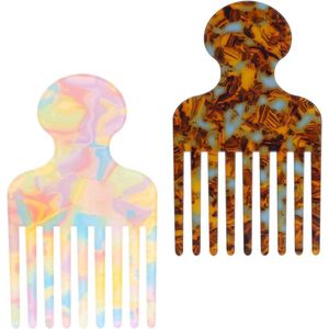 JHubers Goods - Breedtandige Kam voor Krullend Haar - Ontwarrende en Liftende Styling Tool - Mannen Vrouwen - Dikke Lange Haren - Volume en Knoopvermindering - Kleurrijk - 12cm lengte