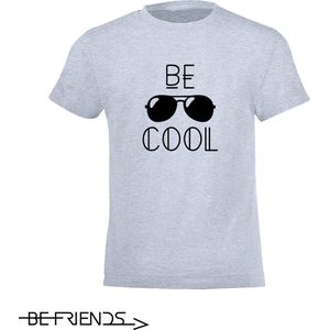 Be Friends T-Shirt - Be Cool - Kinderen - Licht blauw - Maat 2 jaar