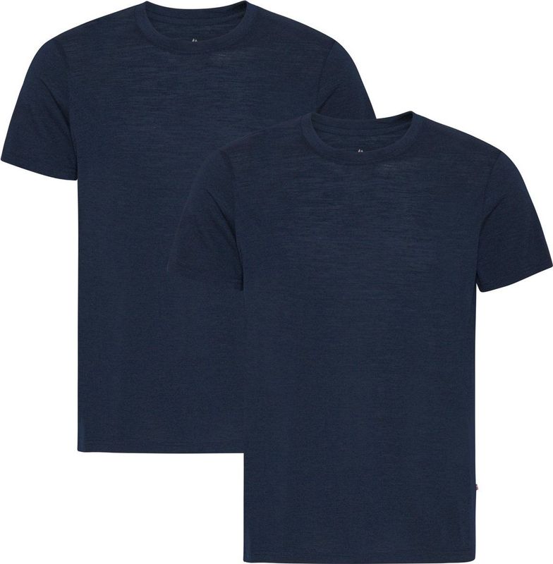 DANISH ENDURANCE - Merino Wol T-shirt - Marineblauw - 2 pack
