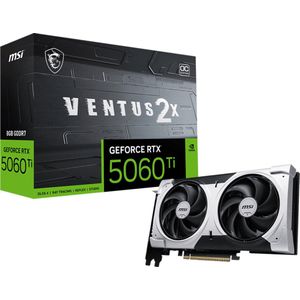 MSI NVIDIA GeForce RTX 5060 Ti 8G VENTUS 2X OC PLUS - 8GB - GDDR7 - PCIe 5.0 - 1x HDMI 2.1b - 3x DisplayPort 2.1a