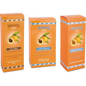 L'Amande Soleil Voordeelset - Zonnebrandmelk SPF 6 200 ml + Aftersun 150 ml + After Swim 250 ml