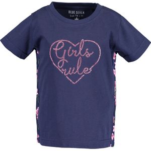 Blue Seven Meisjes T-shirt - Donkerblauw - Maat 92