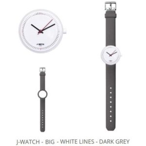 JU'STO J-WATCH horloge - donker grijs / wit - 40 mm