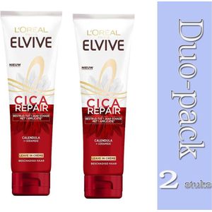 Duo Pack 2x L'Oréal Paris Elvive Cica Repair Haarcrème - 150 ml