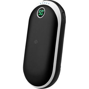 Equivera Elektrische Handwarmer - 3 Standen - Oplaadbaar - Zwart - Draagbaar - Inclusief Powerbank - Handwarmers Herbruikbaar - Handwarmers Fiets