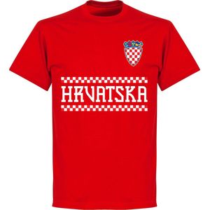 Kroatië Team T-Shirt - Rood - Kinderen - 98