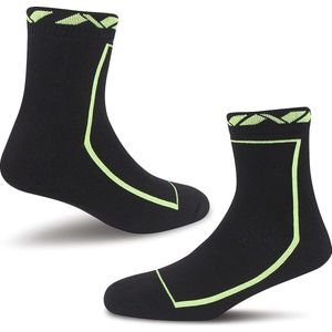 NIVIA STRIPES SPORTSOKKEN HOGE ENKEL Voor Unisex (ZWART/F.GROEN)