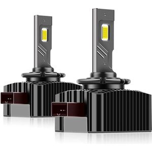 D1S LED lamp 40000 Lumen 110W CSP D1R (set 2 stuks) incl CANbus EMC CHip 6000k Ultra-bright Wit 110 Watt / Auto / Dimlicht / Grootlicht / Koplampen / Autolamp / Lampen / Autolampen / CANbus adapter 12v