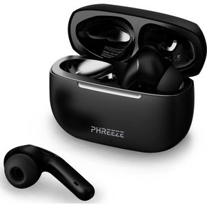 Phreeze TWS Pro - Volledig Draadloze Oordopjes - Zweet & Regenbestendig - Extra BASS - Bluetooth 5.2 - Noise Cancelling - Lange Batterijduur - Zwart