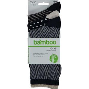 Apollo Sokken Fashion Bamboo Dames Bamboe Marine 3-pack Mt 39/42