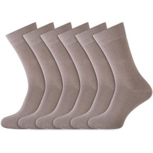 Heren sokken | Katoenen sokken | Merk: Basset | Kleur: Lever | Maat: 39 t/m 50 | 6 Paar