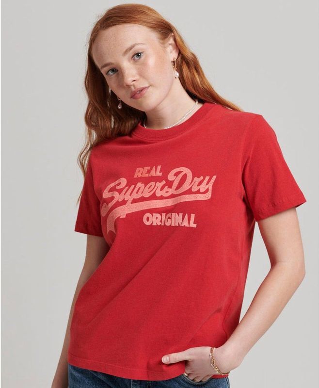 Superdry - Vintage Logo T-shirt - Groen - Biologisch Katoen