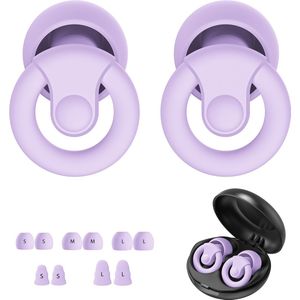 Duriant®-Multifunctionele Oordoppen voor Slapen - Oordopjes Slapen - Partyplugs - Earplugs - Slaapoordoppen - Loop Earplugs - Herbruikbare Slaap Oordopjes-Paars