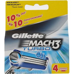 Gillette Mach3 Turbo (4 Pcs) - Replacement Head