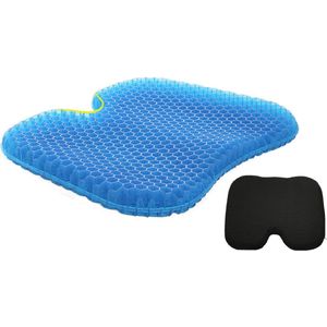 Ergonomisch Gel Zitkussen - Ademend & Orthopedisch Stoelkussen voor Thuis, Kantoor en Auto - Antislip en Ondersteunend