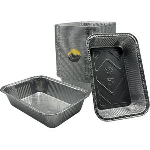 KURTT - aluminium wegwerp bakje 850cc - 19,5x14x5 cm per 100 stuks - aluminium bakje - video