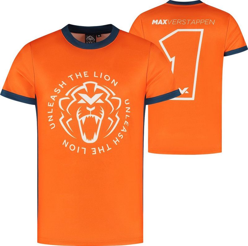 Max Verstappen - Unleash The Lion - Sportshirt - Oranje