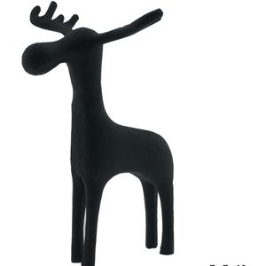Home Society Deco Hert - Luster - XL - Zwart - Metaal - 24 cm