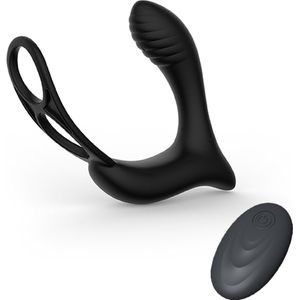 Yonovo® Anaal vibrator met cockring - Prostaat vibrator mannen - Afstandsbediening - Stimulator - Zwart