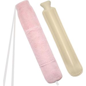 Lange 2 liter warmwaterkruik XXL met handwarmer voor rug, schouders en nek