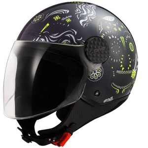 LS2 - OF558 Sphere Lux II Maxca - Open Helm - Zwart - Kinetic Polymer Alloy