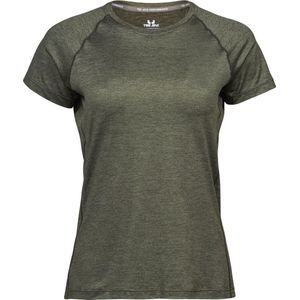 Tee Jays Dames/dames Cool Dry Short Sleeve T-Shirt (Olijfmelange)
